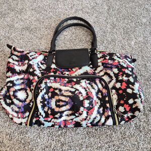 Aimee Kestenberg Abstract Print Travel Tote with Trolley Sleeve GUC